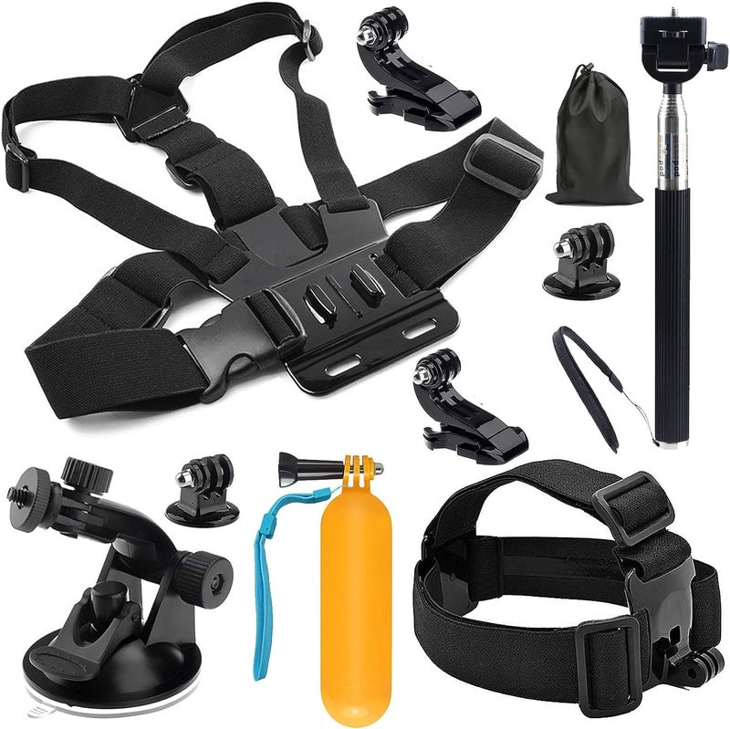 Shoot 10-in-1 Accessory Kit for GoPro Accessories,Action Camera Accessories for GoPro Hero13 12 11 10 9 8 7 6 5 4 3+ 3 Hero Session 5 Black AKASO EK7000 Apeman SJ4000 5000 6000 DBPOWER AKASO - Image 1